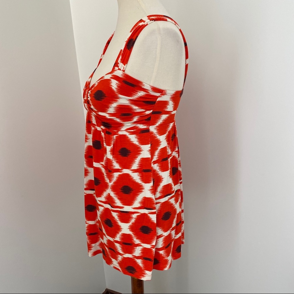 Katwalk Orange/Dark Purple Patterned Stretch Tank View 2
